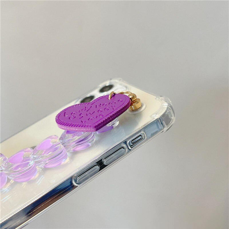 Purple Heart Chain iPhone Case