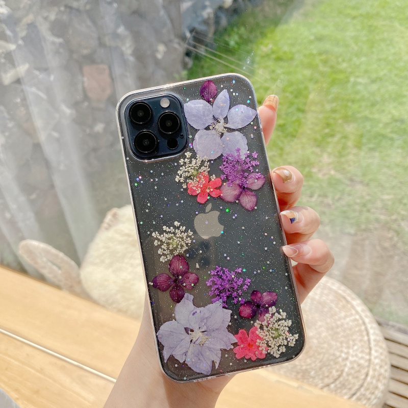 Purple Dried Flowers iPhone Case