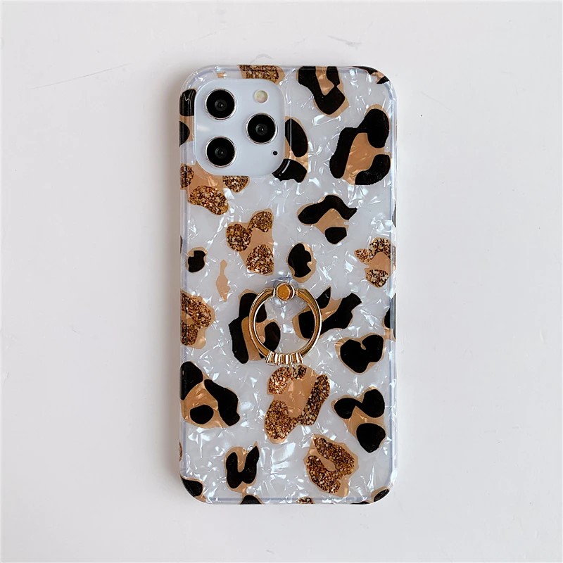 Leopard Opal Case With Ring Holder