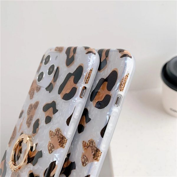 Leopard Opal iPhone 13 Case With Ring Holder