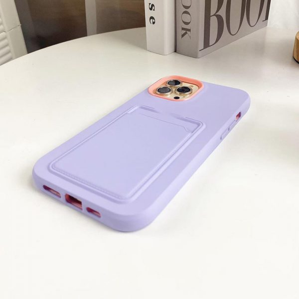 Purple iPhone 12 Pro Max Case With Card Holder