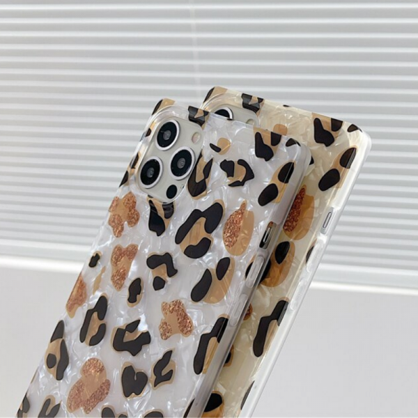 Glitter Leopard Square iPhone 12 Pro Max Case