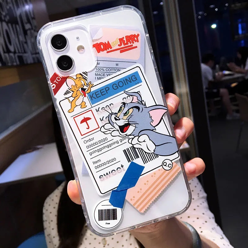 Tom Jerry Sticker iPhone 12 Case