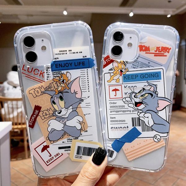 Tom And Jerry Stickers iPhone Case - FinishifyStore