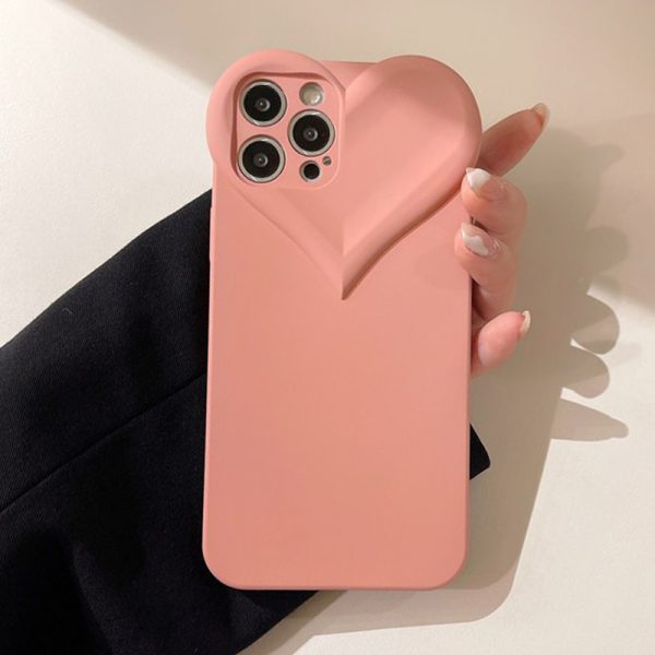 3D Pink Heart iPhone 12 Pro Max Case - FinishifyStore