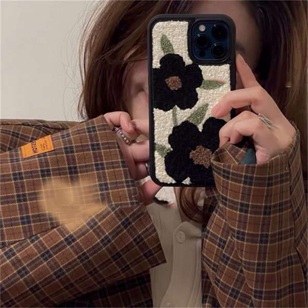 Floral Embroidery iPhone 12 Pro Max Case - FinishifyStore
