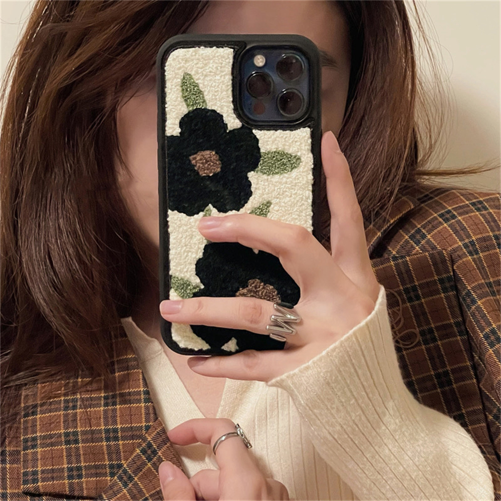 Floral Embroidery iPhone 13 Pro Max Case - FinishifyStore