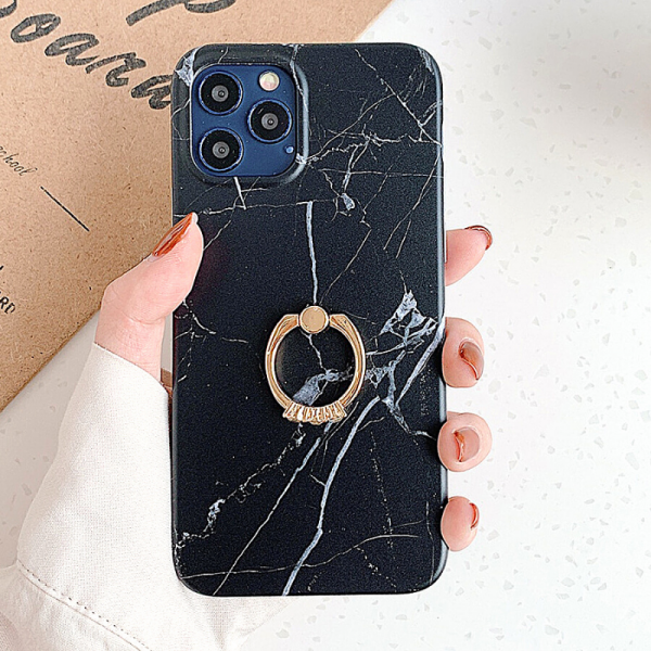 Marble Ring Holder iPhone Case - FinishifyStore