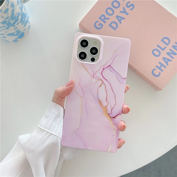 Pink Marble Square iPhone 12 Pro Max Case