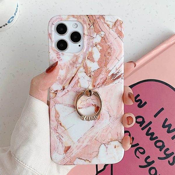 Pink White Marble iPhone Case