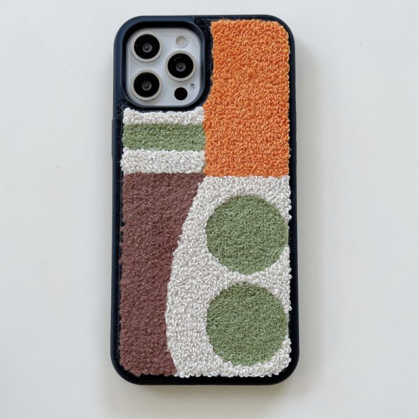Abstract Embroidered iPhone 13 Pro Max Case - FinishifyStore
