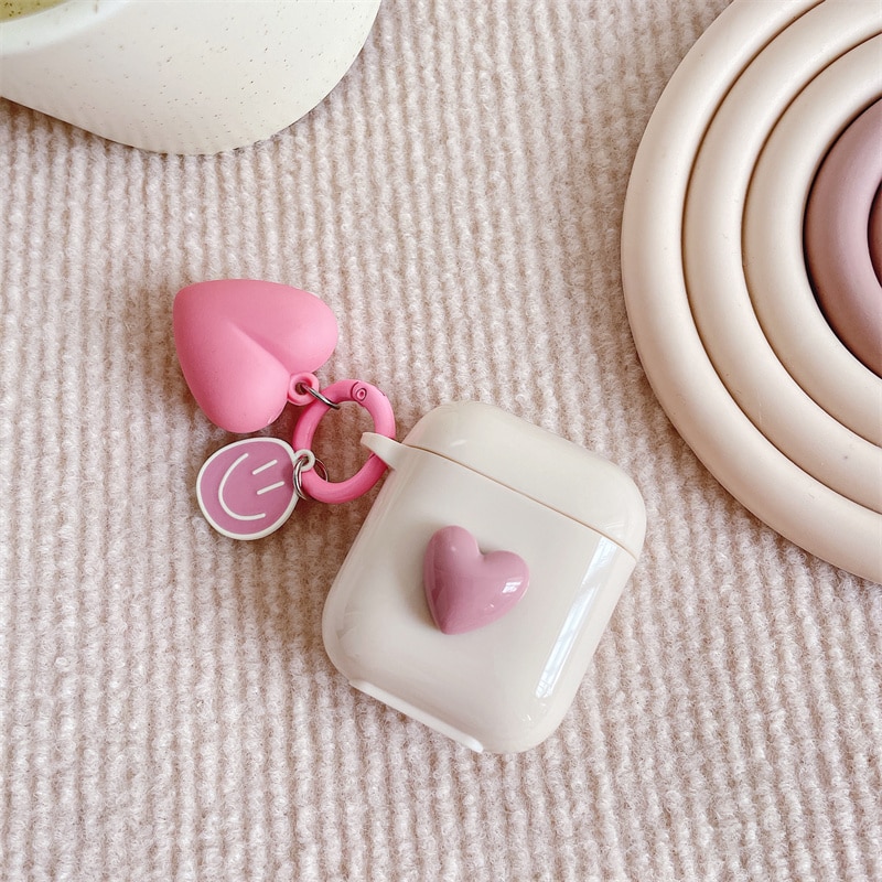 3D Pink Heart AirPod Case - FinishifyStore