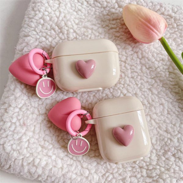 3D Pink Heart AirPods Case - FinishifyStore