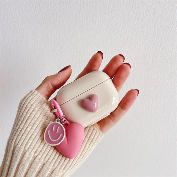 3D Pink Heart AirPods Pro Case - FinishifyStore