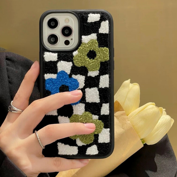 Flower Embroidery iPhone 13 Pro Max Case