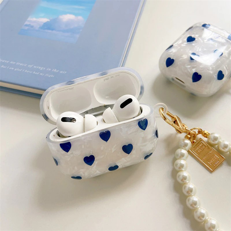 Blue Hearts Opal AirPods Case - FinishifyStore