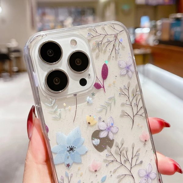 Glitter Floral iPhone 12 Pro Max Cases - FinishifyStore