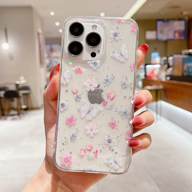Glitter Floral iPhone Case | FinishifyStore