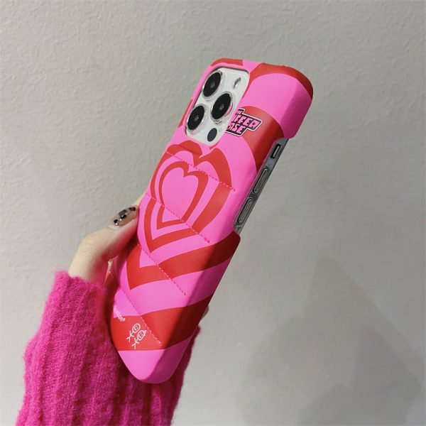 Pink Heart Puffer iPhone 12 Pro Max Case
