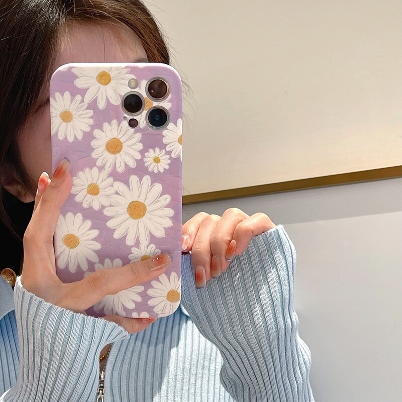 Purple Daisy Flowers iPhone Case