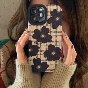 Black Daisy iPhone Case