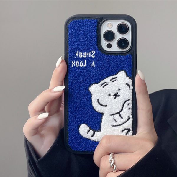 Tiger Embroidery iPhone 13 Pro Max Case