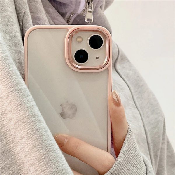 Clear Metal Pink iPhone 13 Case