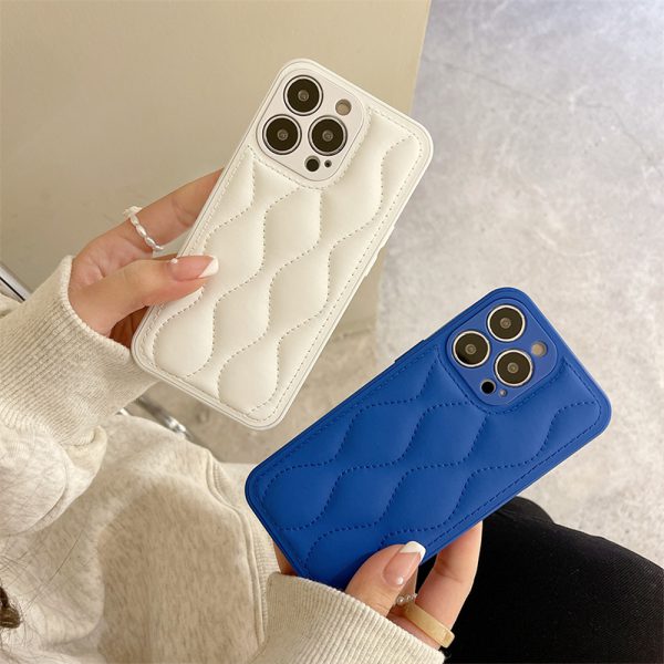 Blue And White Fabric iPhone Cases