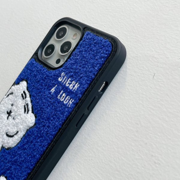 Tiger Embroidery Plush iPhone 12 Pro Max Case