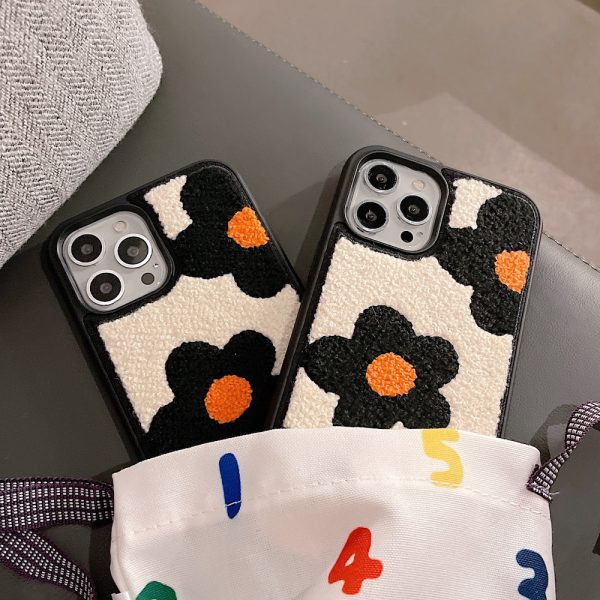 Daisy Embroidery iPhone Case