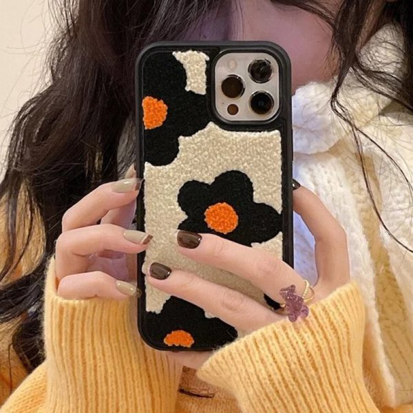 Daisy Embroidery iPhone Case