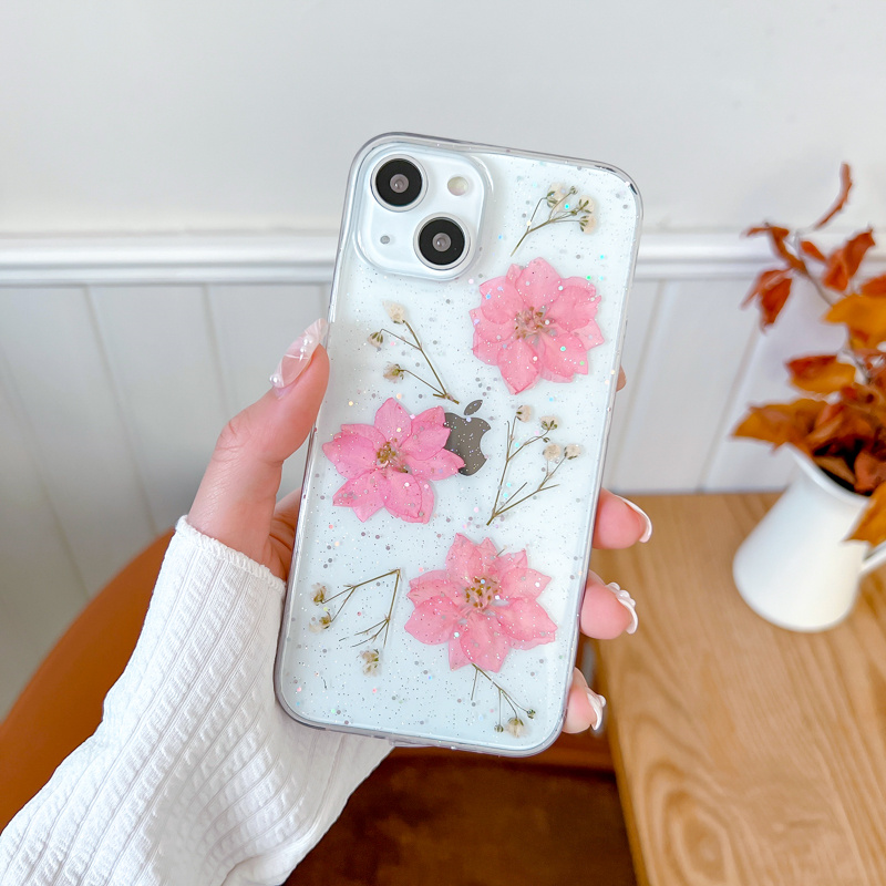 Cute Pressed Flowers iPhone 13 Case