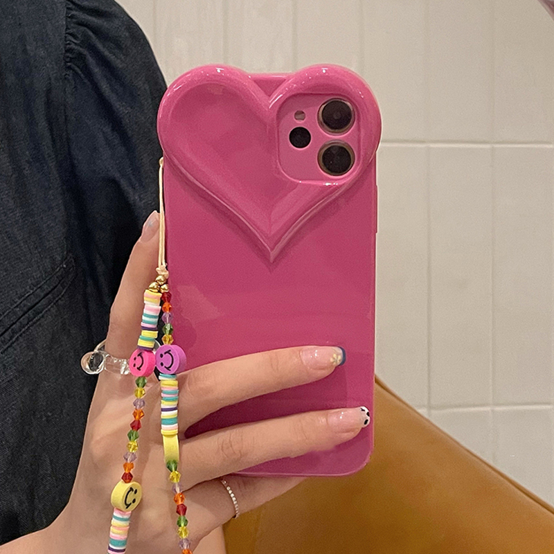 3D Rose Heart iPhone 12 Case