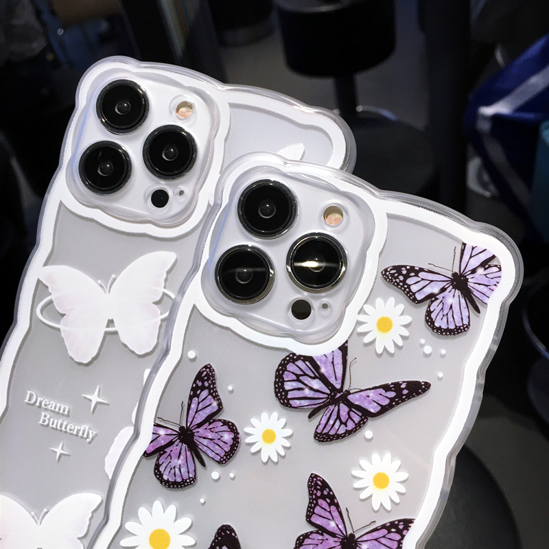 Wavy Butterfly iPhone Cases