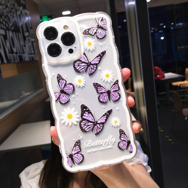 Wavy Purple Butterfly iPhone 13 Pro Max Case