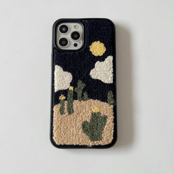 Cactus Embroidery iPhone 14 Pro Max Case