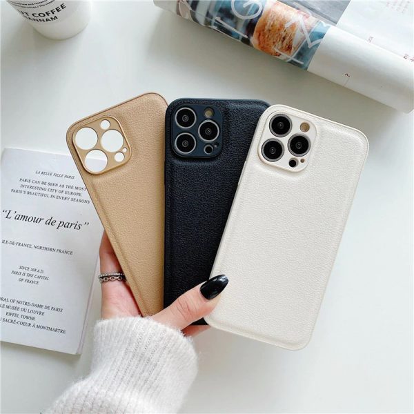 Matte Leather iPhone 13 Pro Max Cases
