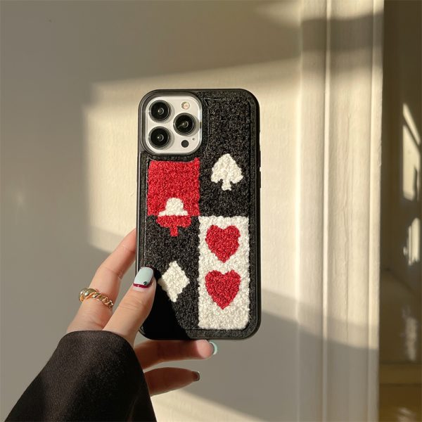 Poker Card Plush iPhone Case