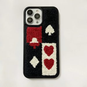 Poker Card Plush iPhone 14 Pro Max Case