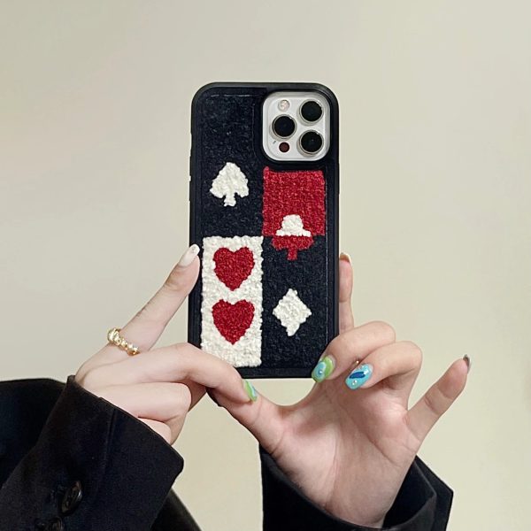 Poker Embroidered iPhone 13 Pro Max Case