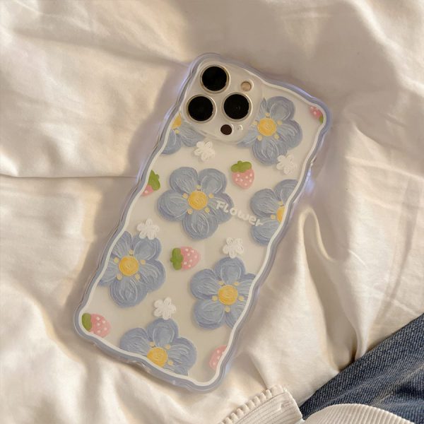 Strawberry & Flowers iPhone 14 Pro Max Case