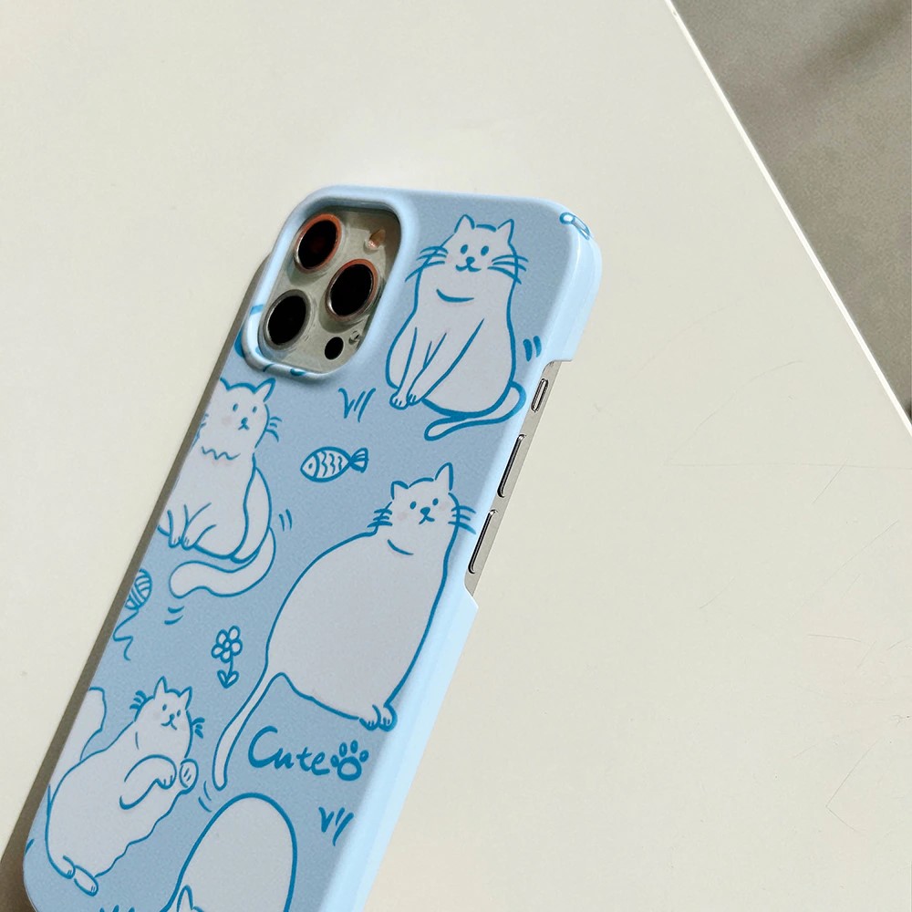 White Cat iPhone Case