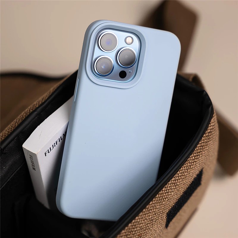 Blue Silicone iPhone 14 Pro Max Case
