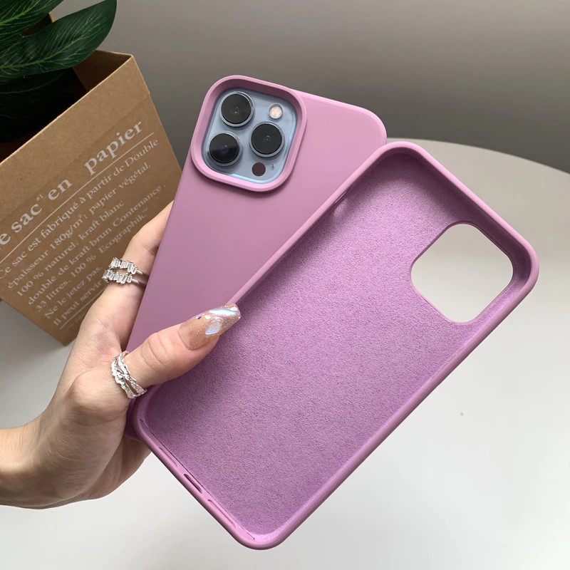 Purple Silicone iPhone 14 Pro Max Case