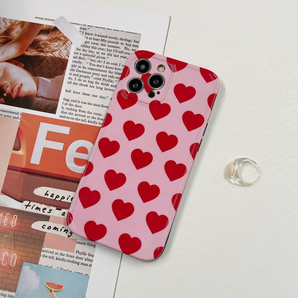 Red Pink Hearts iPhone 12 Pro Max Case