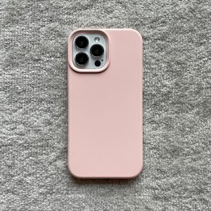 Matte Pink Silicone iPhone 14 Pro Max Case