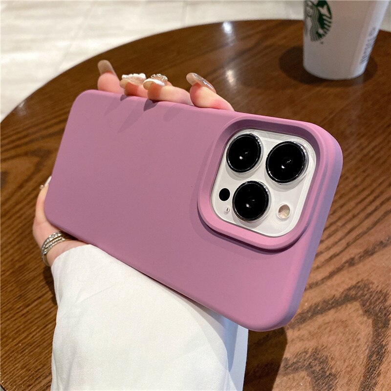Soft Purple Silicone Phone Cover For iPhone