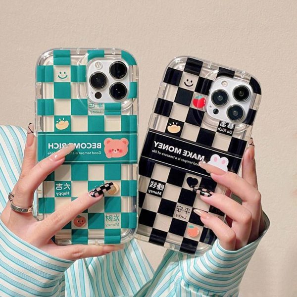 Checkered Kawaii iPhone 14 Pro Max Case