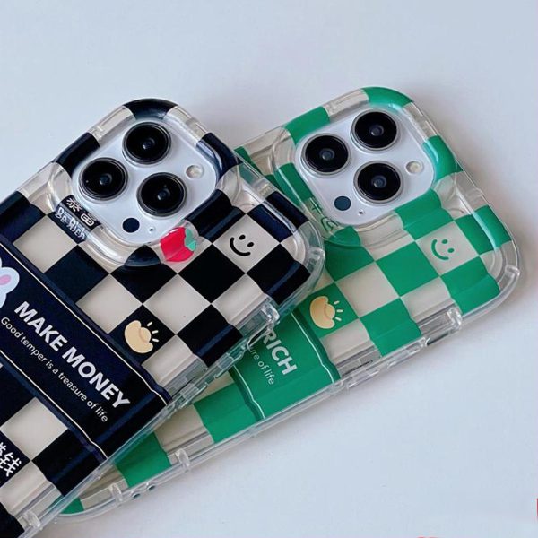 Checkered Kawaii iPhone Case