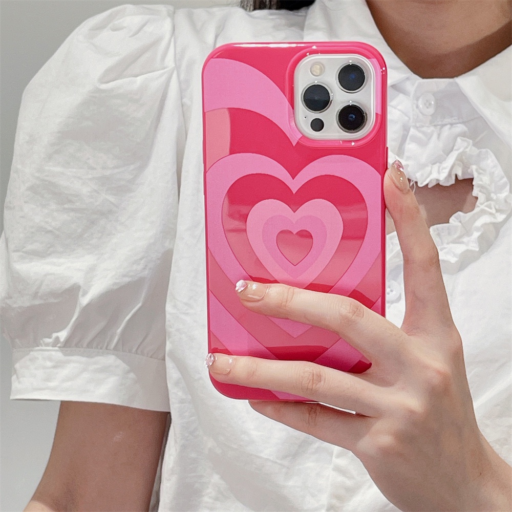 Pink Love Heart iPhone 14 Pro Max Case